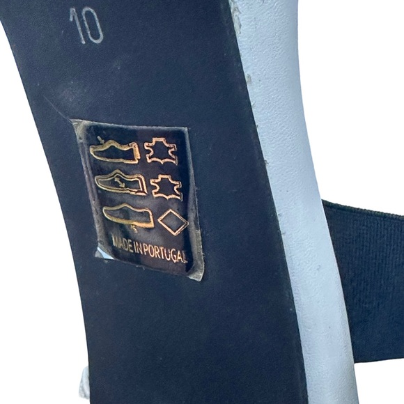 Heeled Sandal Claire Flowers Lizzy Leather White Black Brown Size 10 New Neutral - Picture 15 of 17